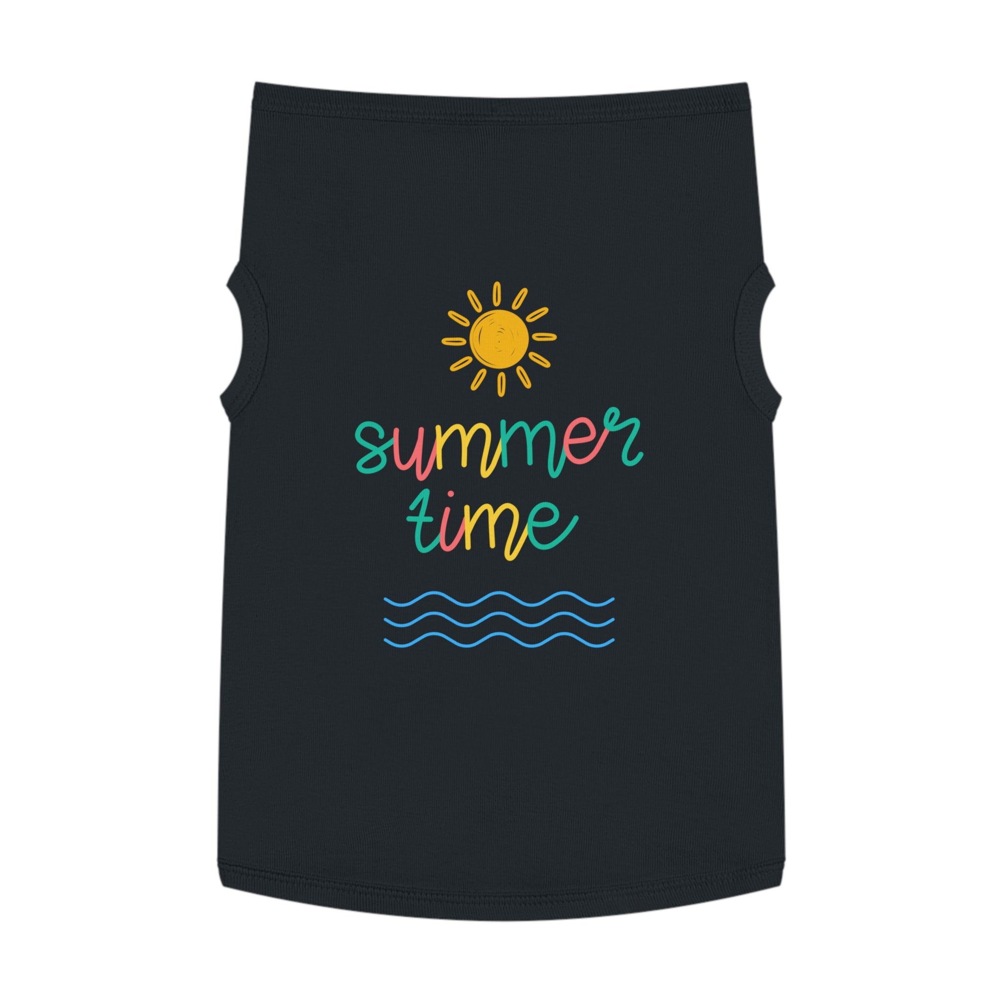 Camiseta Tank Top para Perros "Summer Time" | Diseño Sol y Olas Colorido