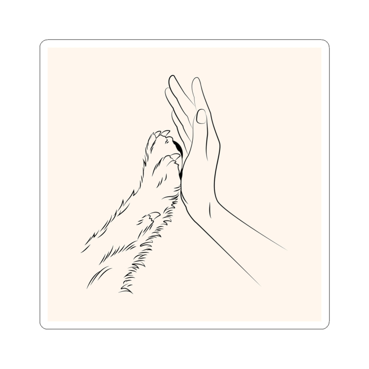 Pegatina Choca Esos Cinco | Sticker Minimalista Mano y Huella