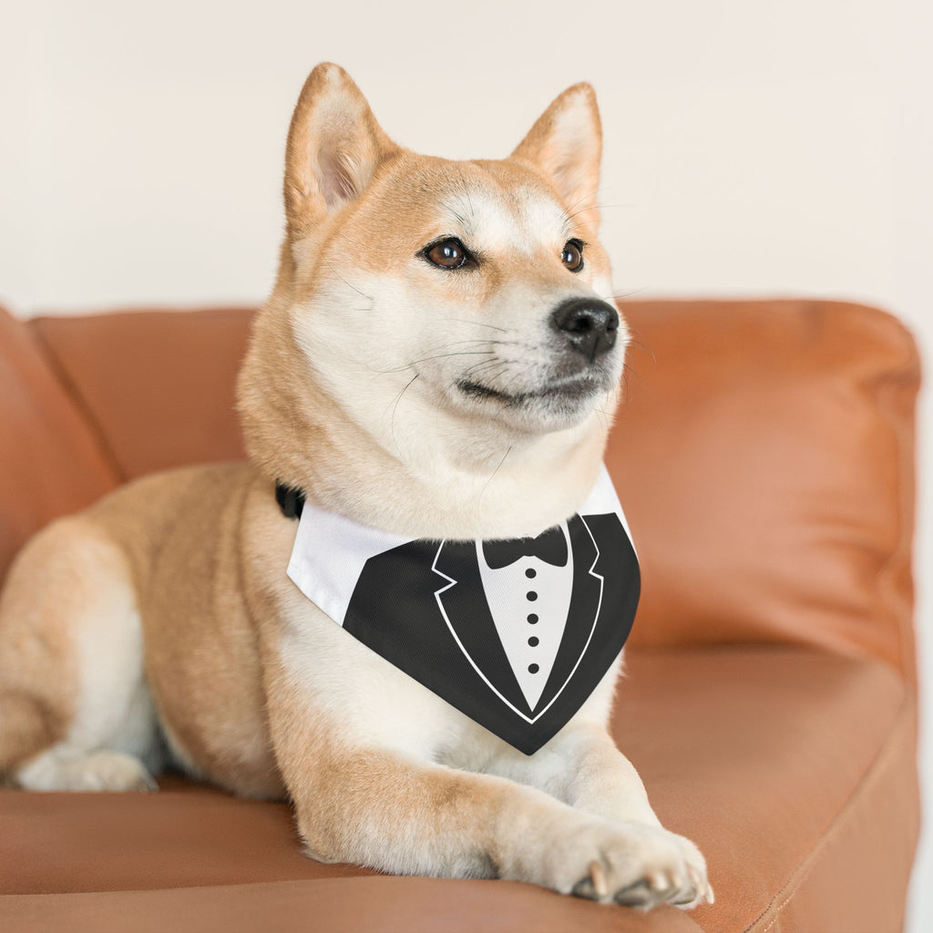 Bandana Collar para Perros Diseño Esmoquin | Accesorio Formal Bodas Eventos