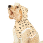 Sudadera Personalizada para Perros con Nombre | Diseño Huellas y Huesos Beige
