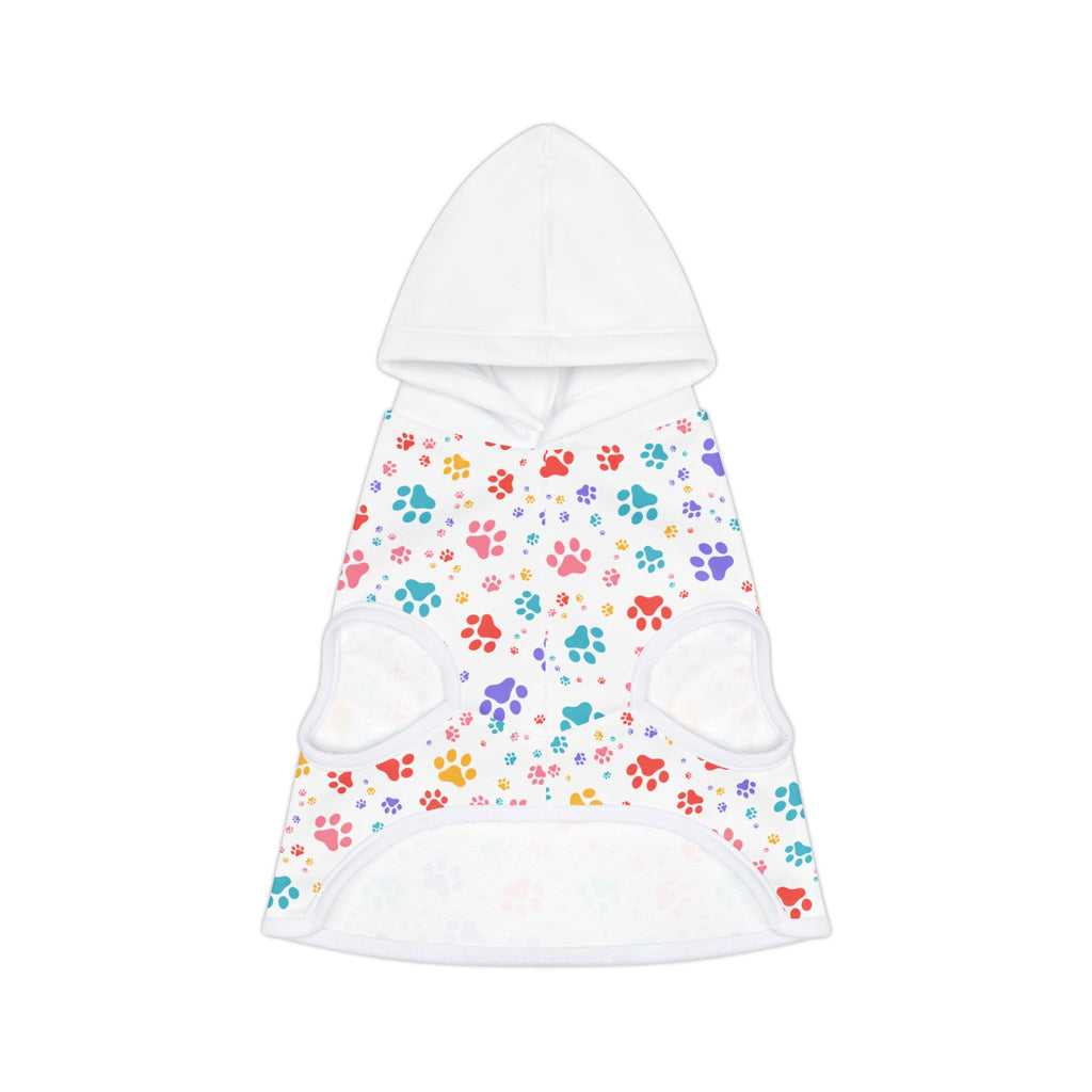 Sudadera con Capucha para Perros | Diseño Huellas Arcoíris