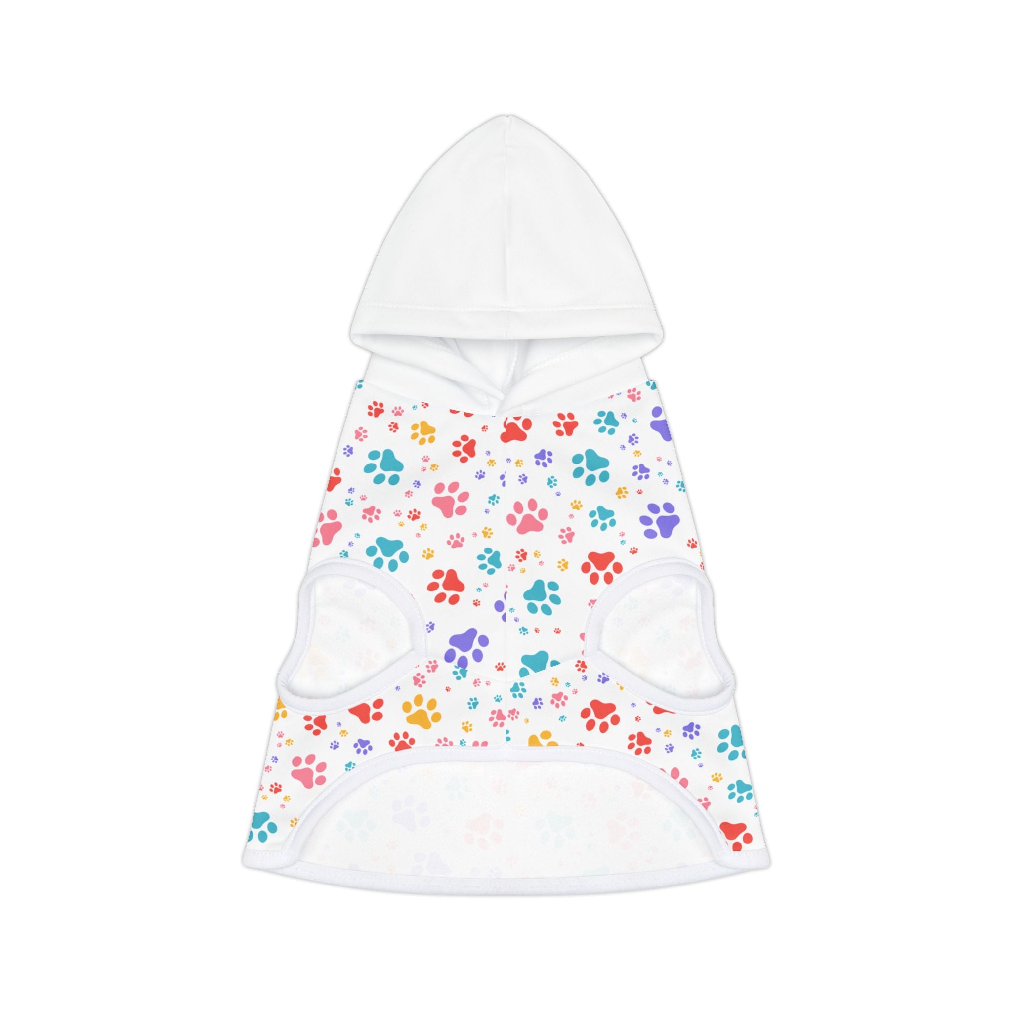 Sudadera con Capucha para Perros | Diseño Huellas Arcoíris