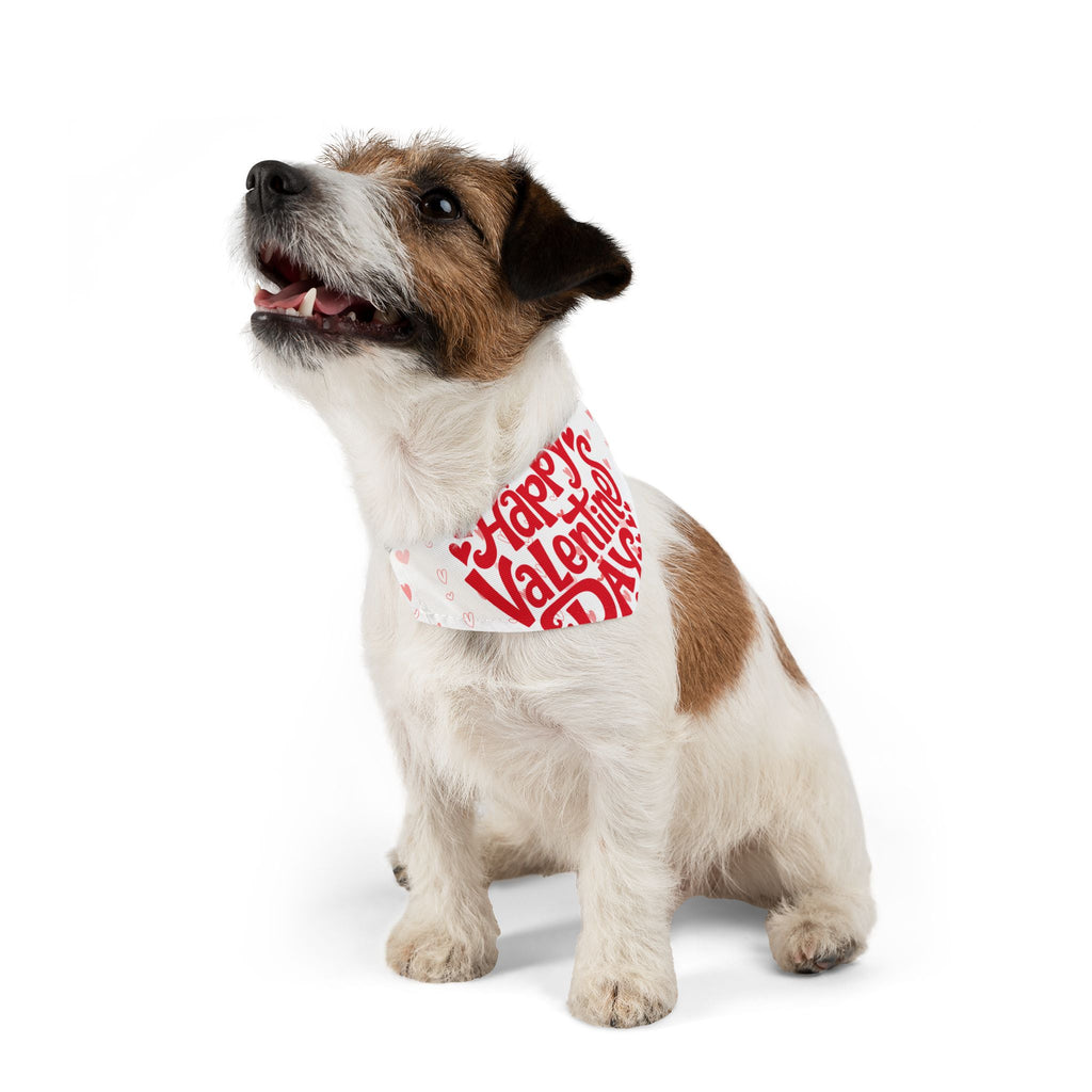 Bandana Collar San Valentín para Mascotas | Estampado Corazones "Happy Valentine's Day"