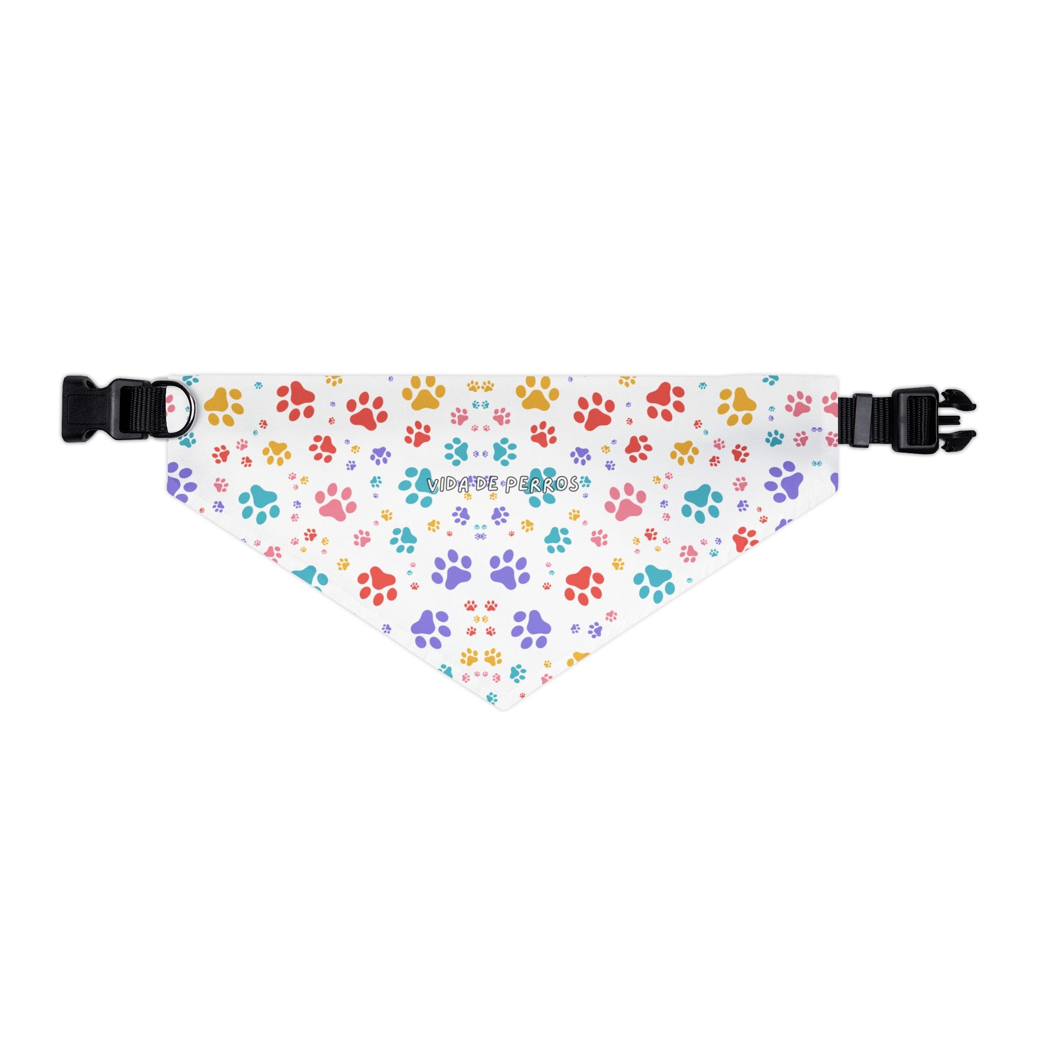 Bandana Collar Vida de Perros | Pañuelo para Perro con Estampado de Huellas