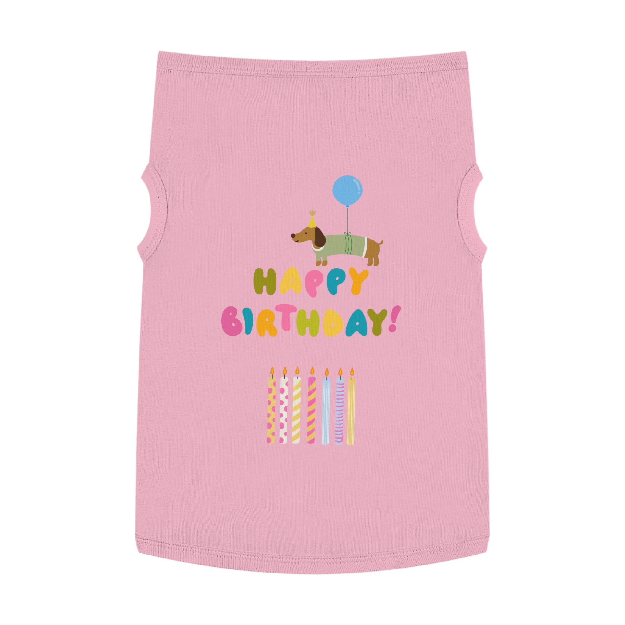 Camiseta Tank Top "Happy Birthday" para Perros | Diseño con Globo