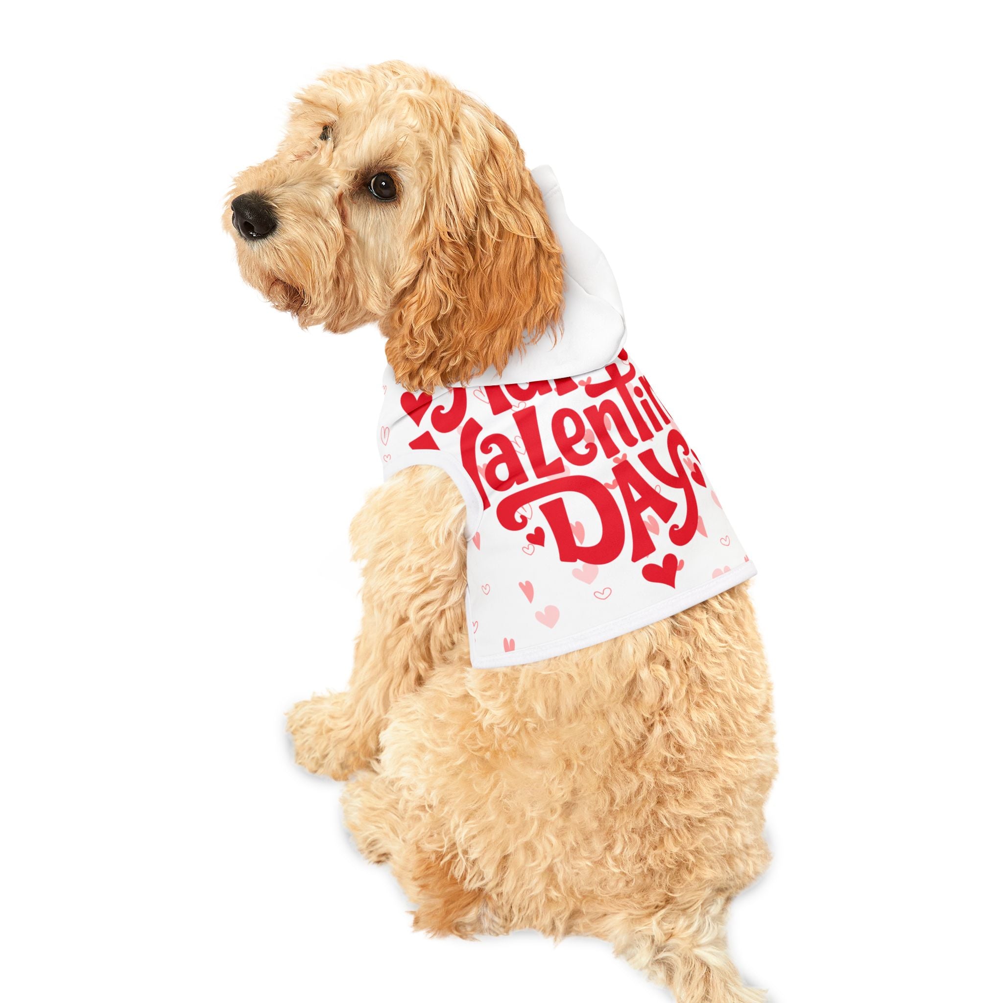 Sudadera San Valentín para Mascotas | Corazones Rojos "Happy Valentine's Day"