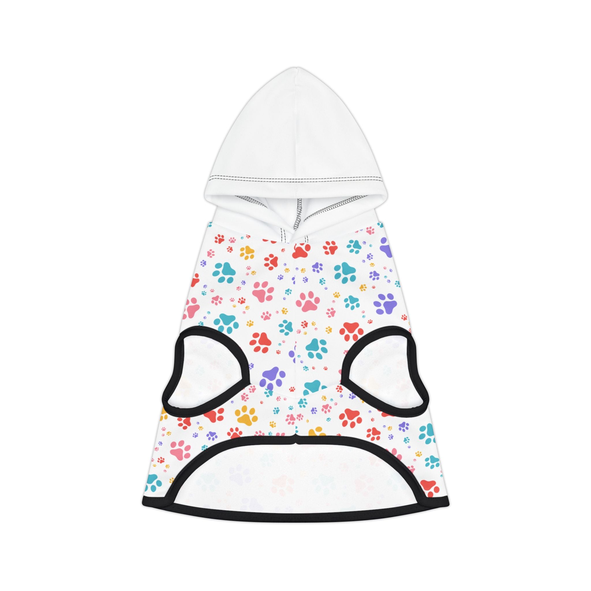 Sudadera con Capucha para Perros | Diseño Huellas Arcoíris