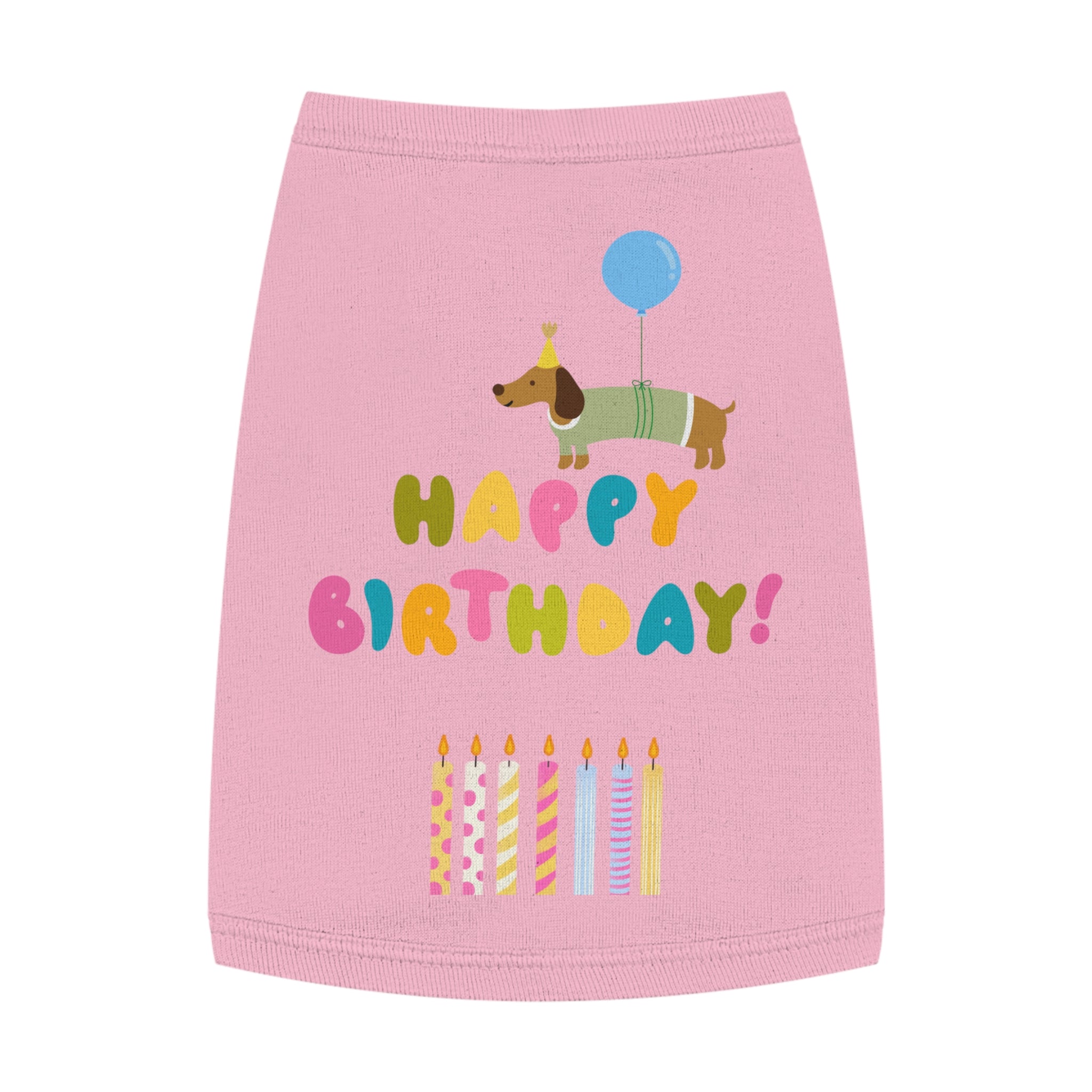 Camiseta Tank Top "Happy Birthday" para Perros | Diseño con Globo