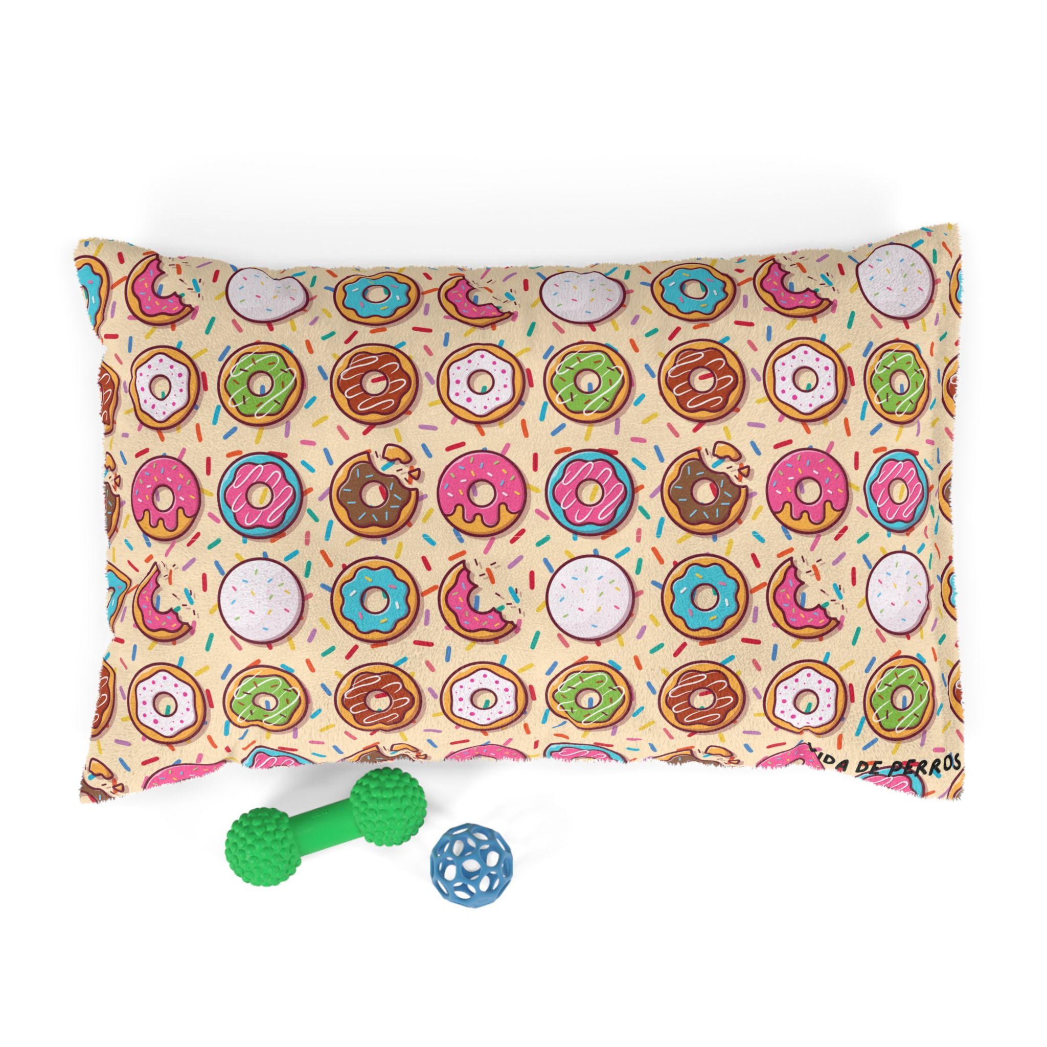 Cama para Mascotas Donut Pattern 71x46 cm | Diseño Colorido con Sprinkles