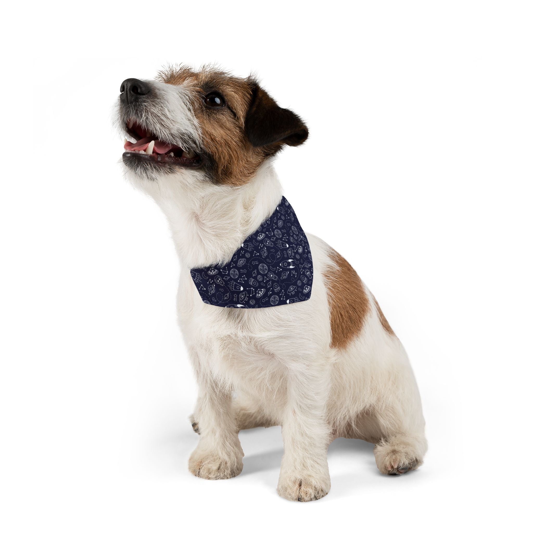 Bandana Collar para Perros Navy Espacial | Diseño Cohetes Planetas Ajustable