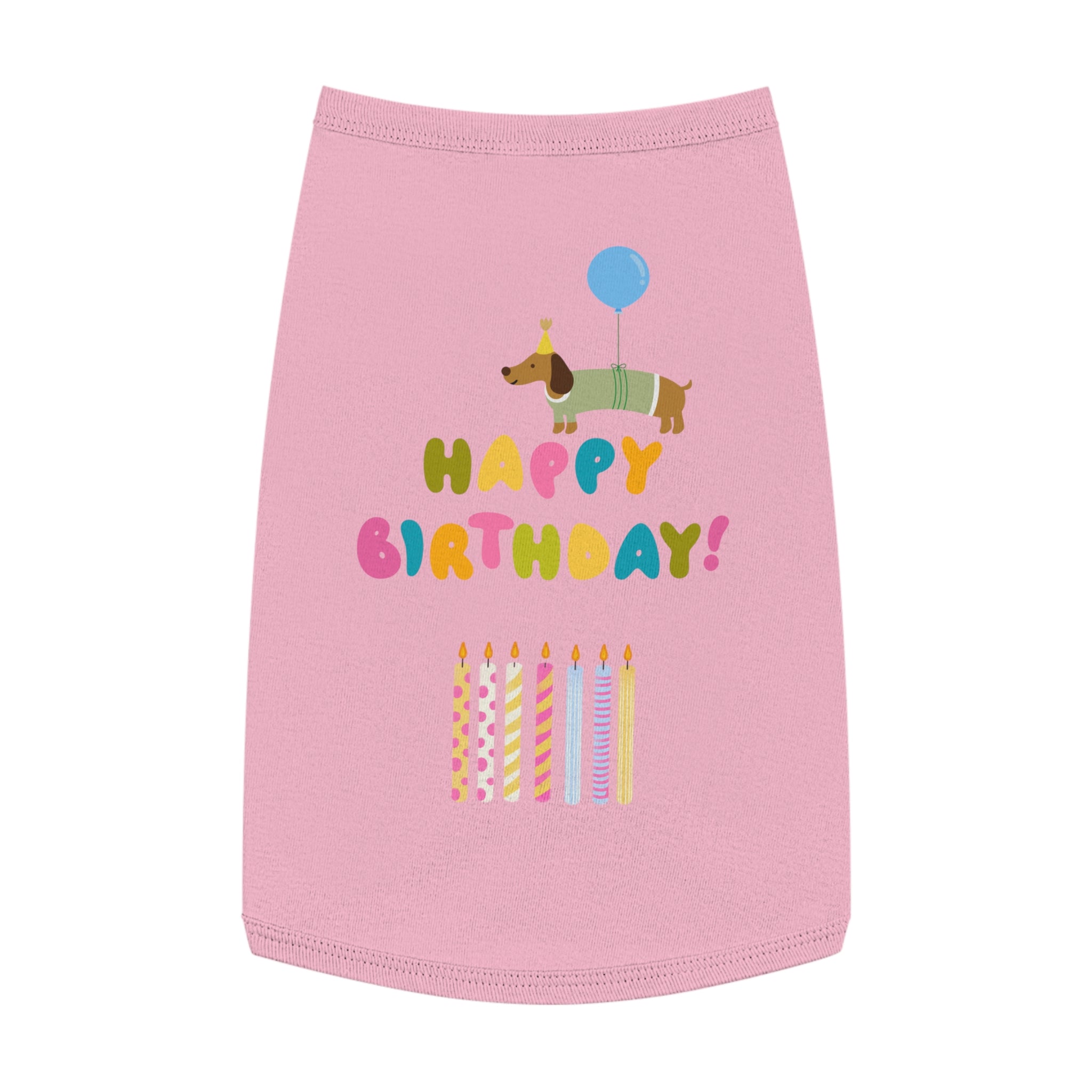 Camiseta Tank Top "Happy Birthday" para Perros | Diseño con Globo