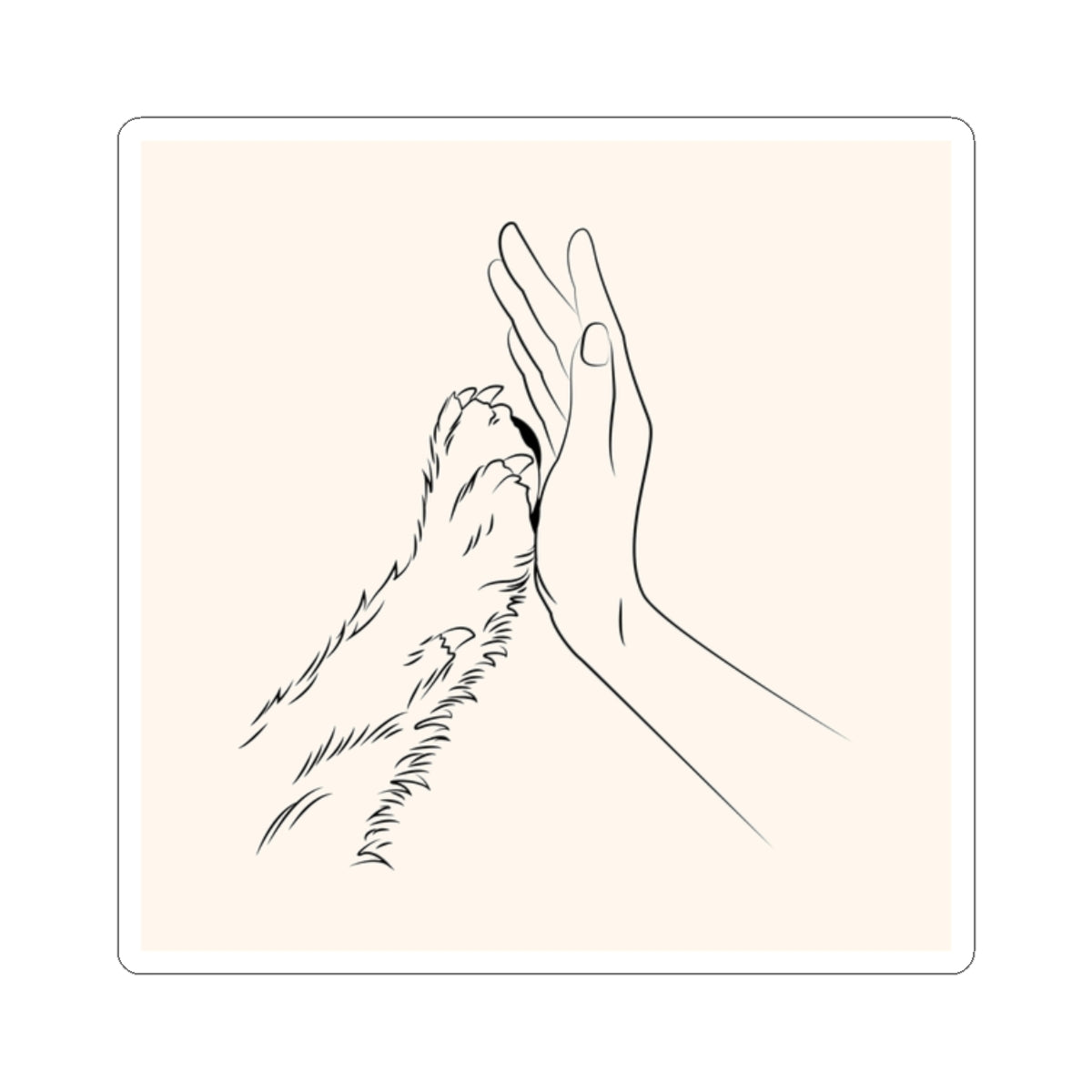 Pegatina Choca Esos Cinco | Sticker Minimalista Mano y Huella