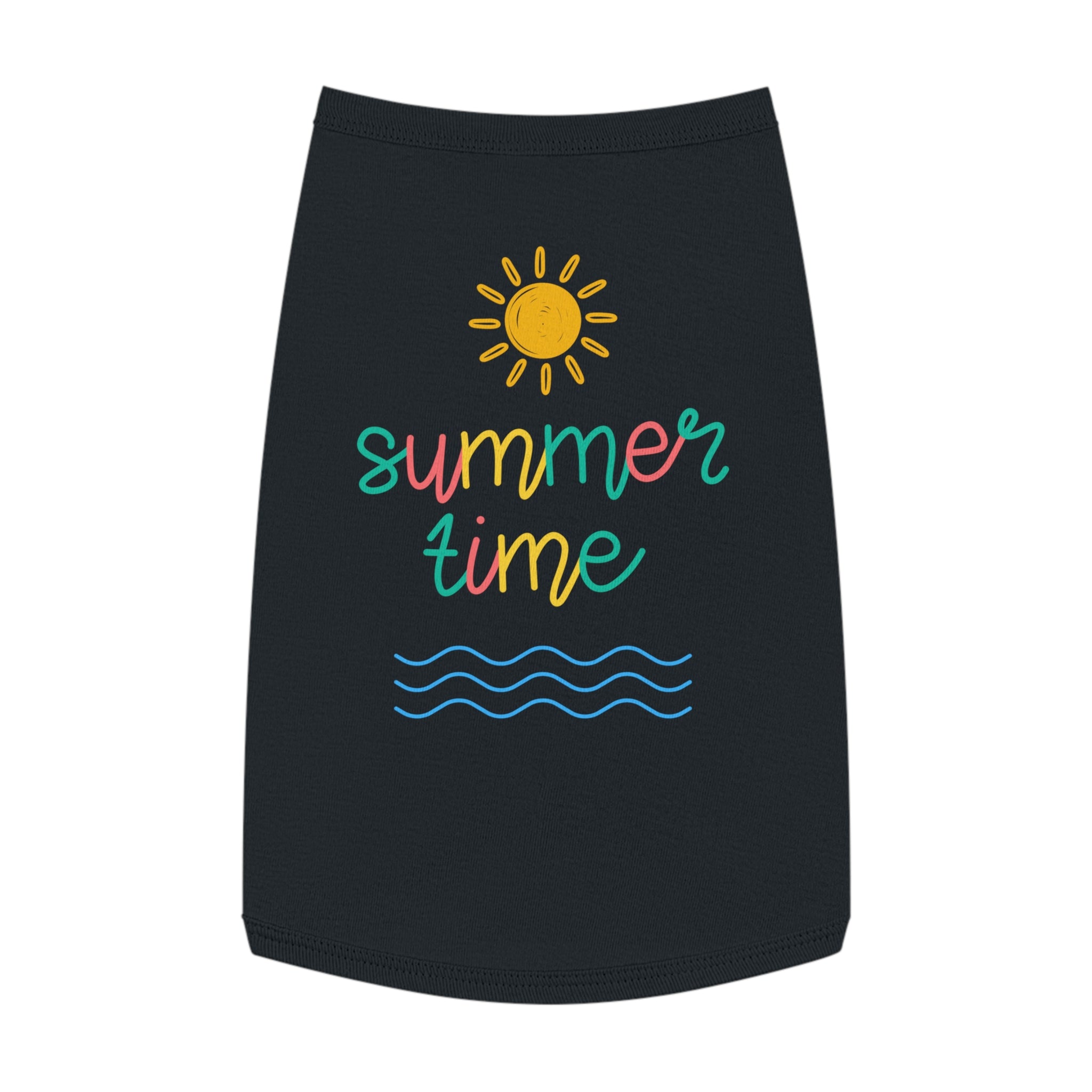 Camiseta Tank Top para Perros "Summer Time" | Diseño Sol y Olas Colorido