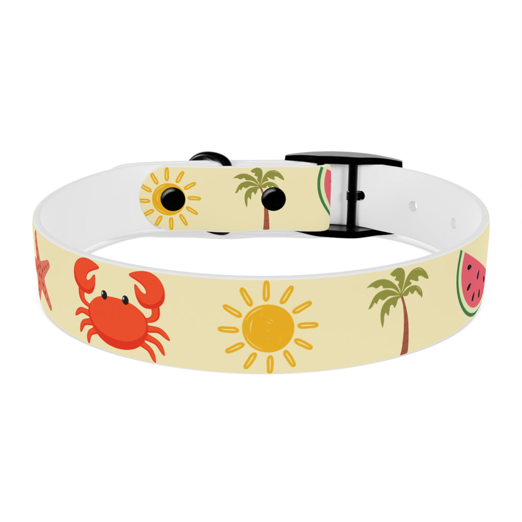 Collar para Perros Playa Verano | Diseño Cangrejos Palmeras Sandías TPU