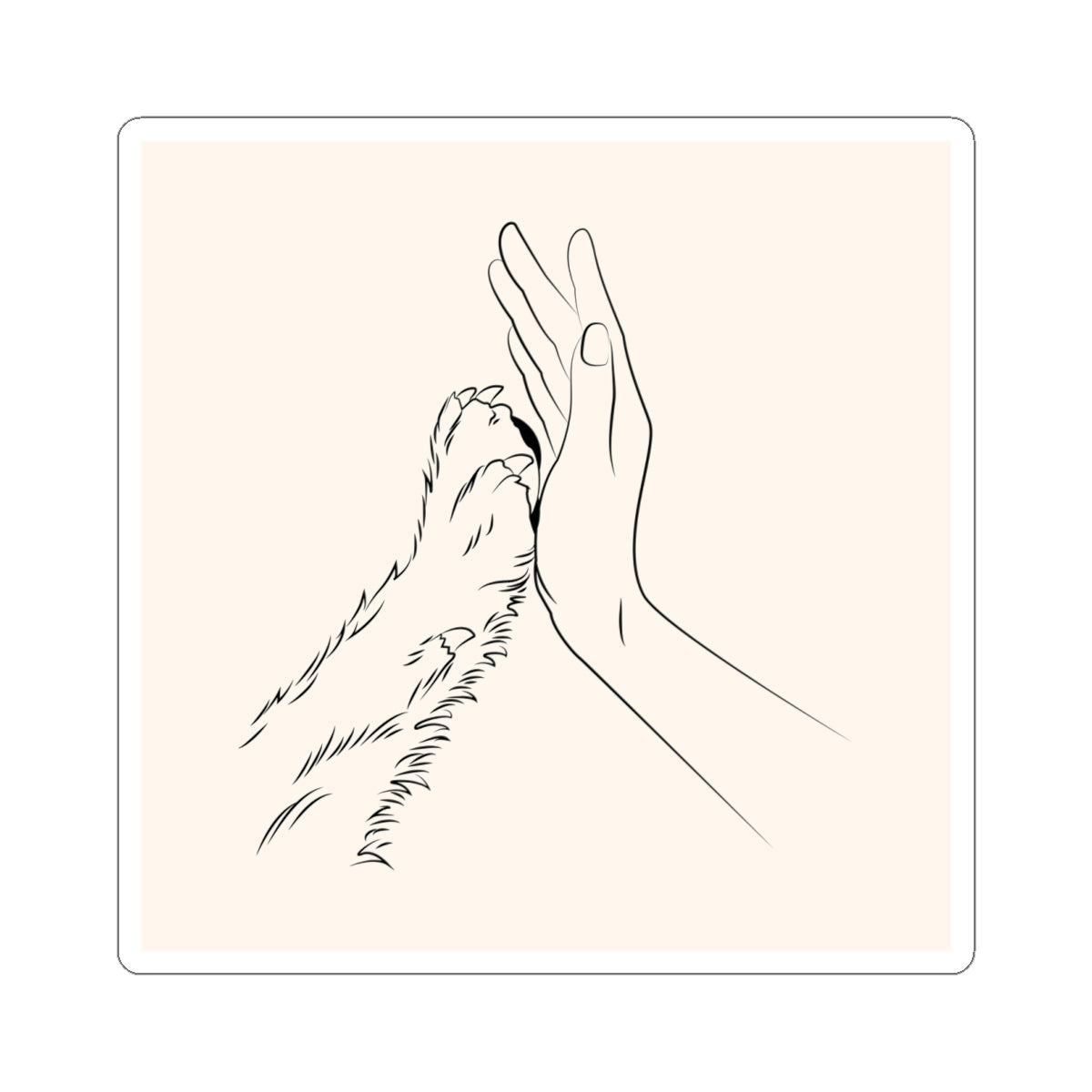 Pegatina Choca Esos Cinco | Sticker Minimalista Mano y Huella