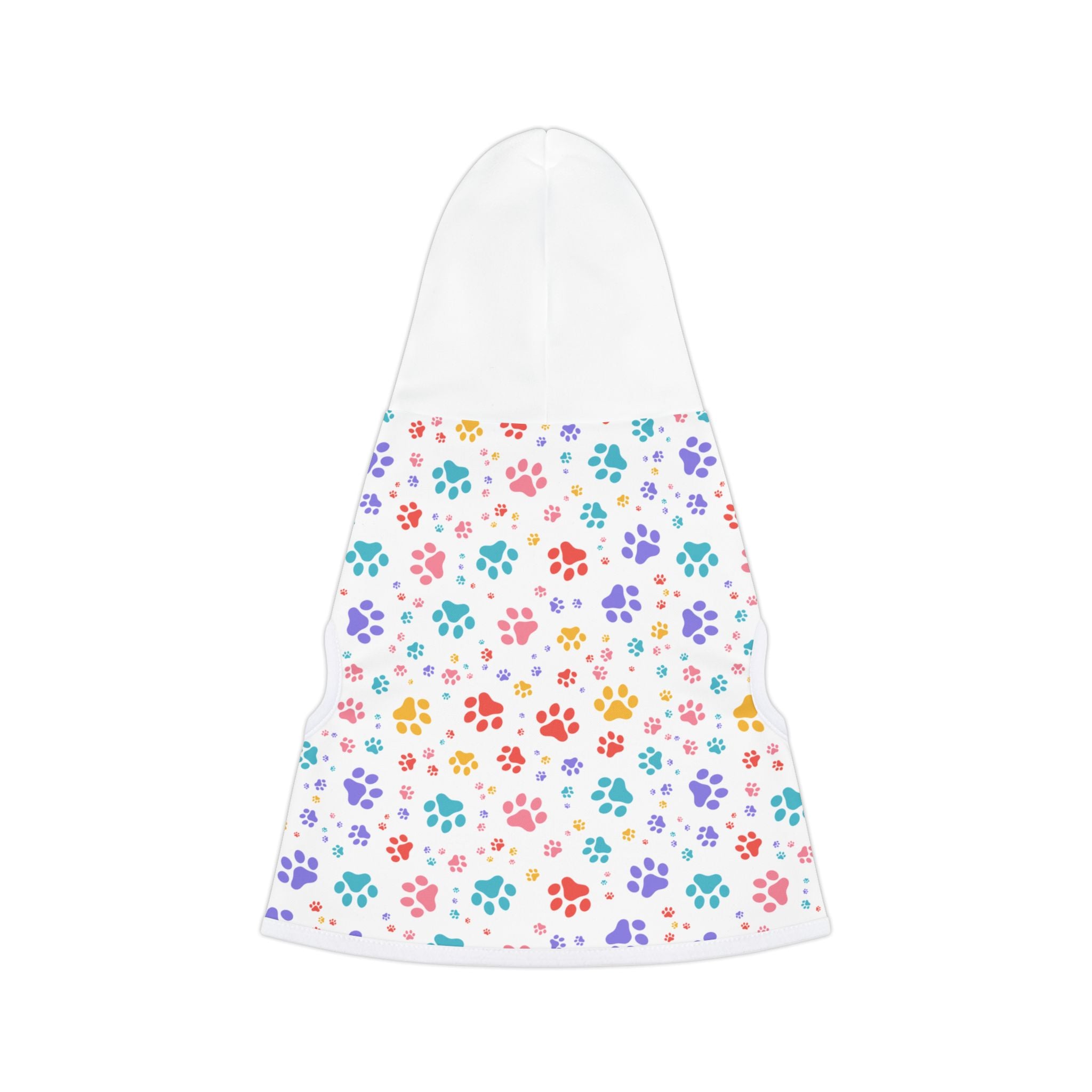 Sudadera con Capucha para Perros | Diseño Huellas Arcoíris