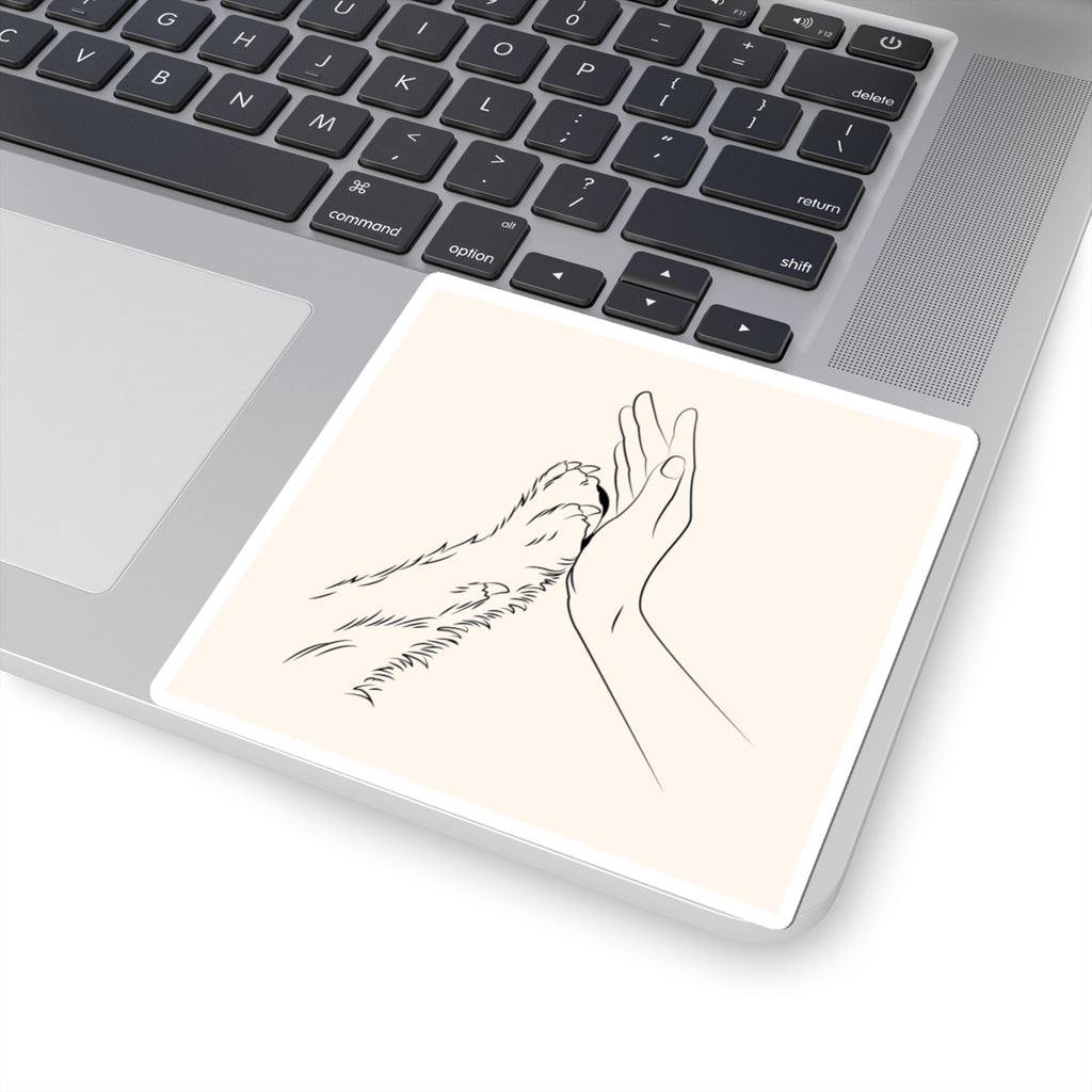 Pegatina Choca Esos Cinco | Sticker Minimalista Mano y Huella