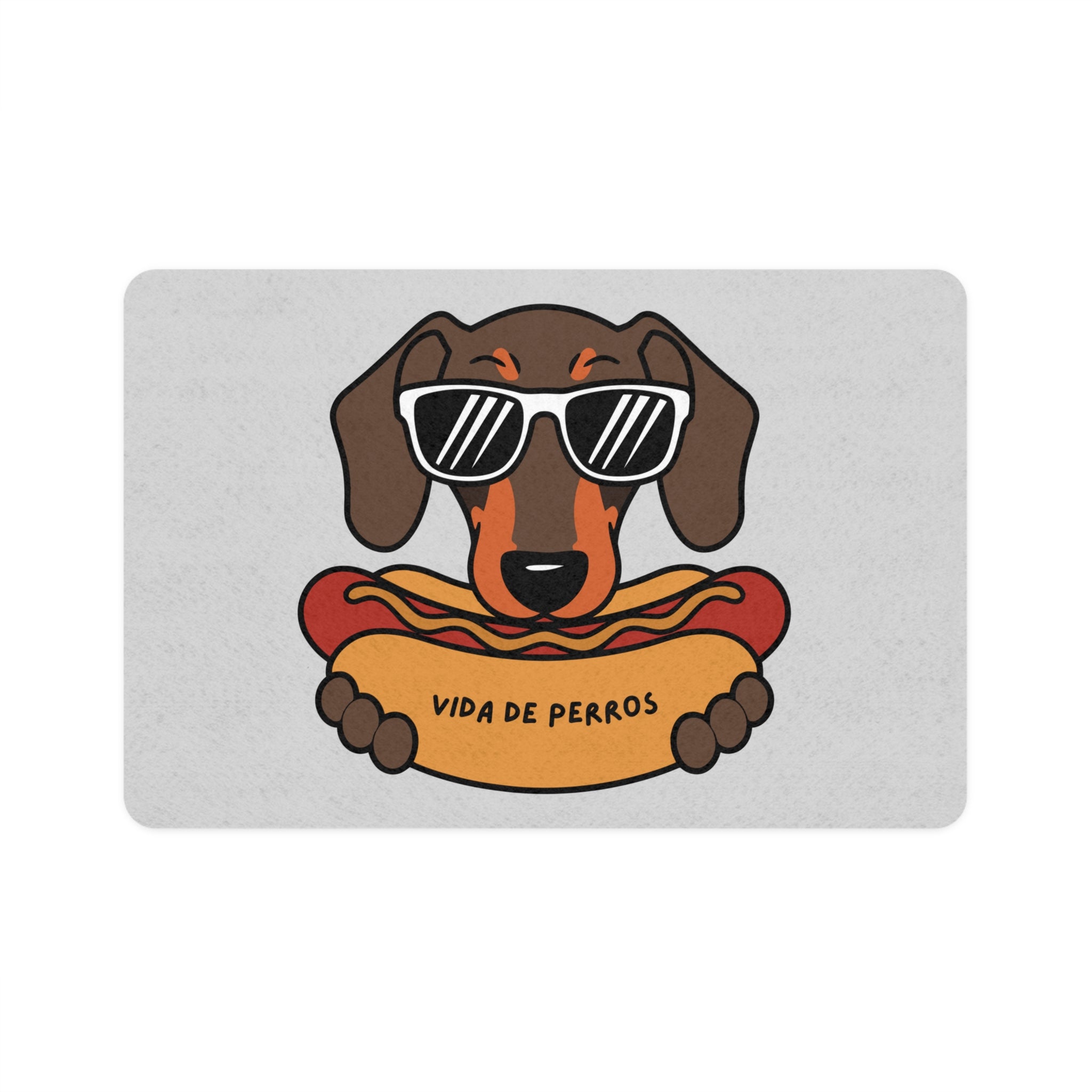 Alfombrilla para Comida de Perro Vida de Perros | Antideslizante 30x45cm