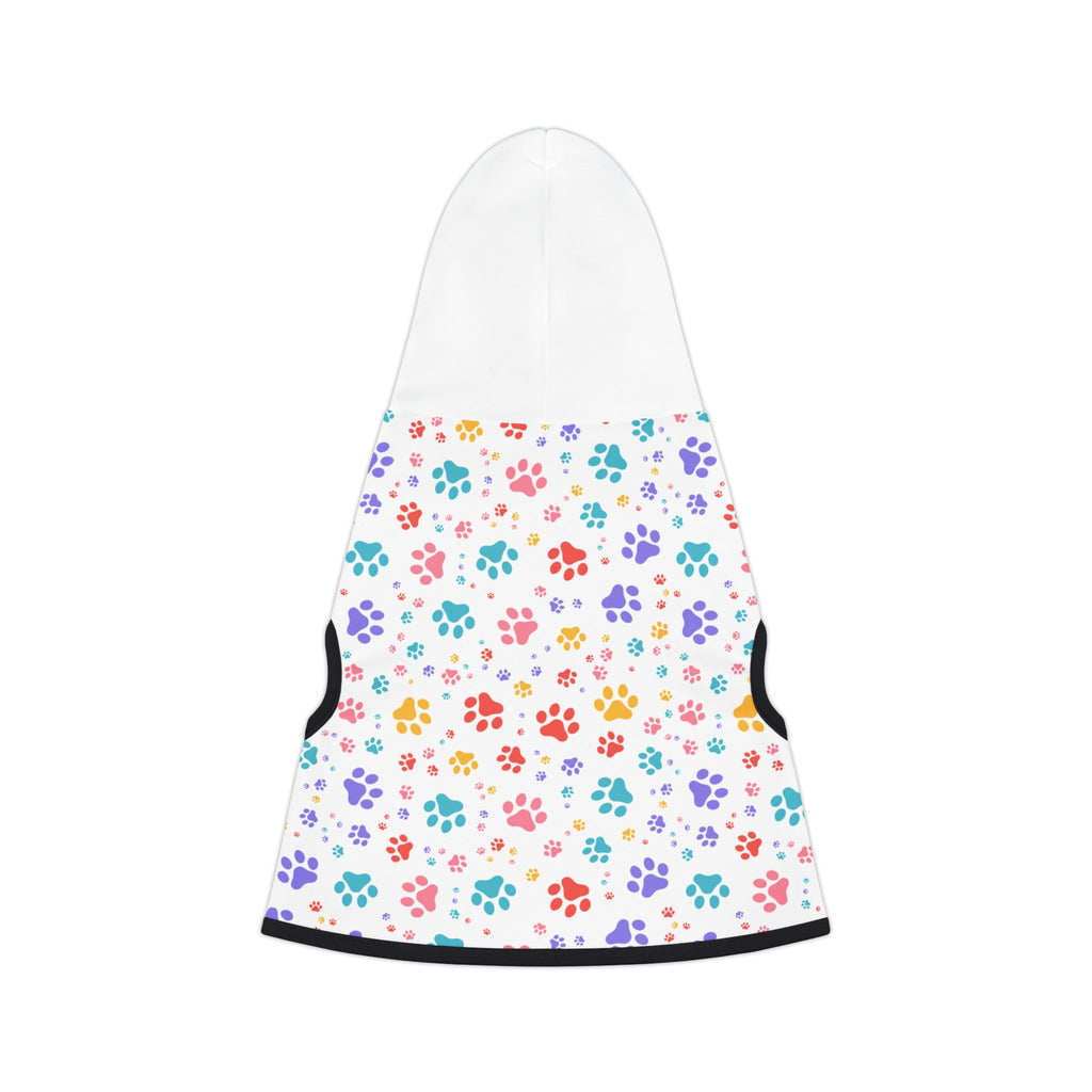 Sudadera con Capucha para Perros | Diseño Huellas Arcoíris