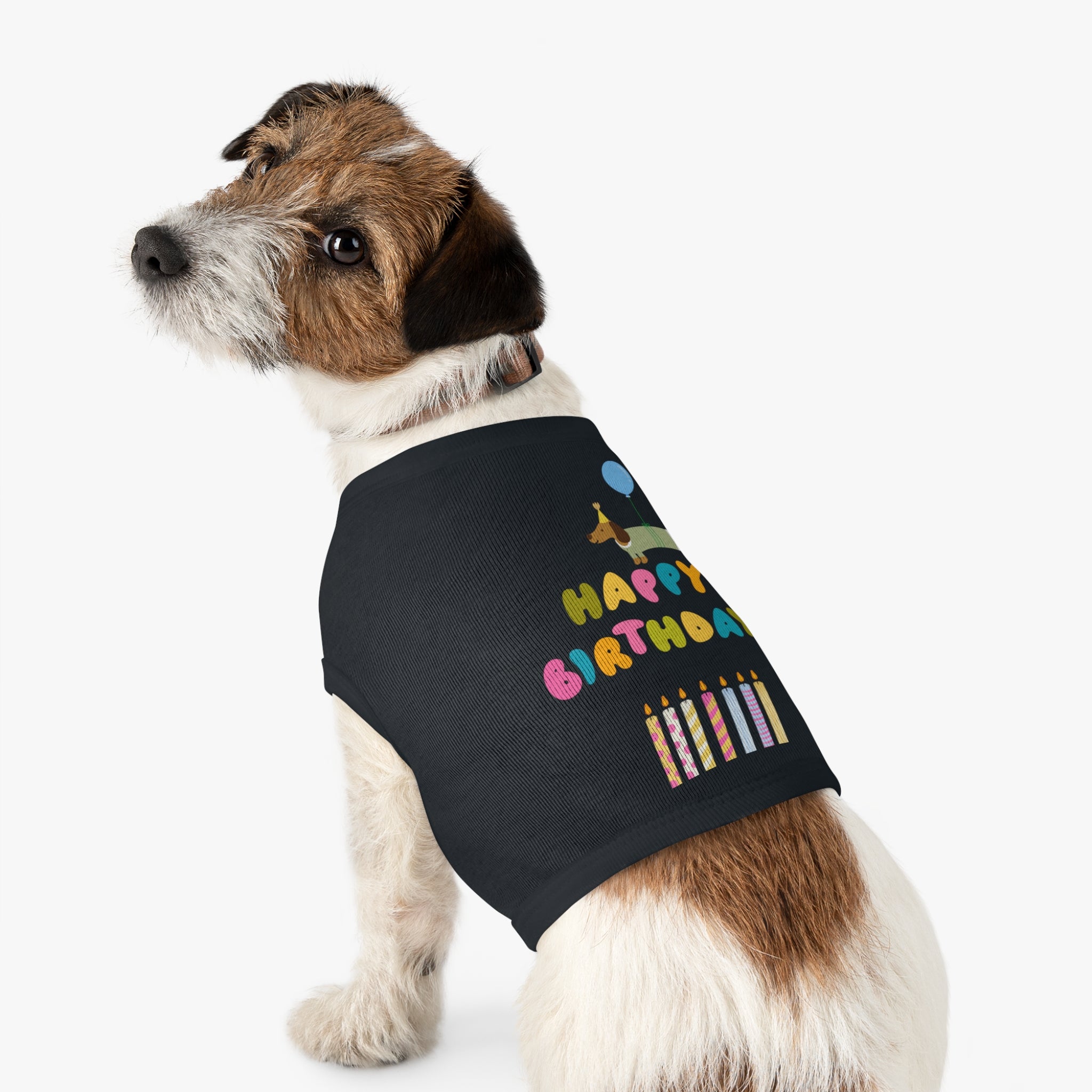 Camiseta Tank Top "Happy Birthday" para Perros | Diseño con Globo