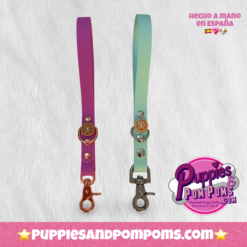 Correa Corta para Perros 30cm Traffic Leash | Artesanal Impermeable Cuero Vegano